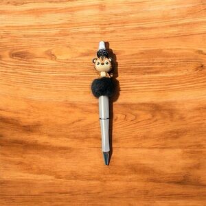 Sold Cute Tiger Pen with Black Pom Pom